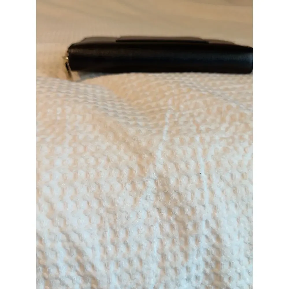 Michael Kors Black Leather Zip Around Continental Wallet